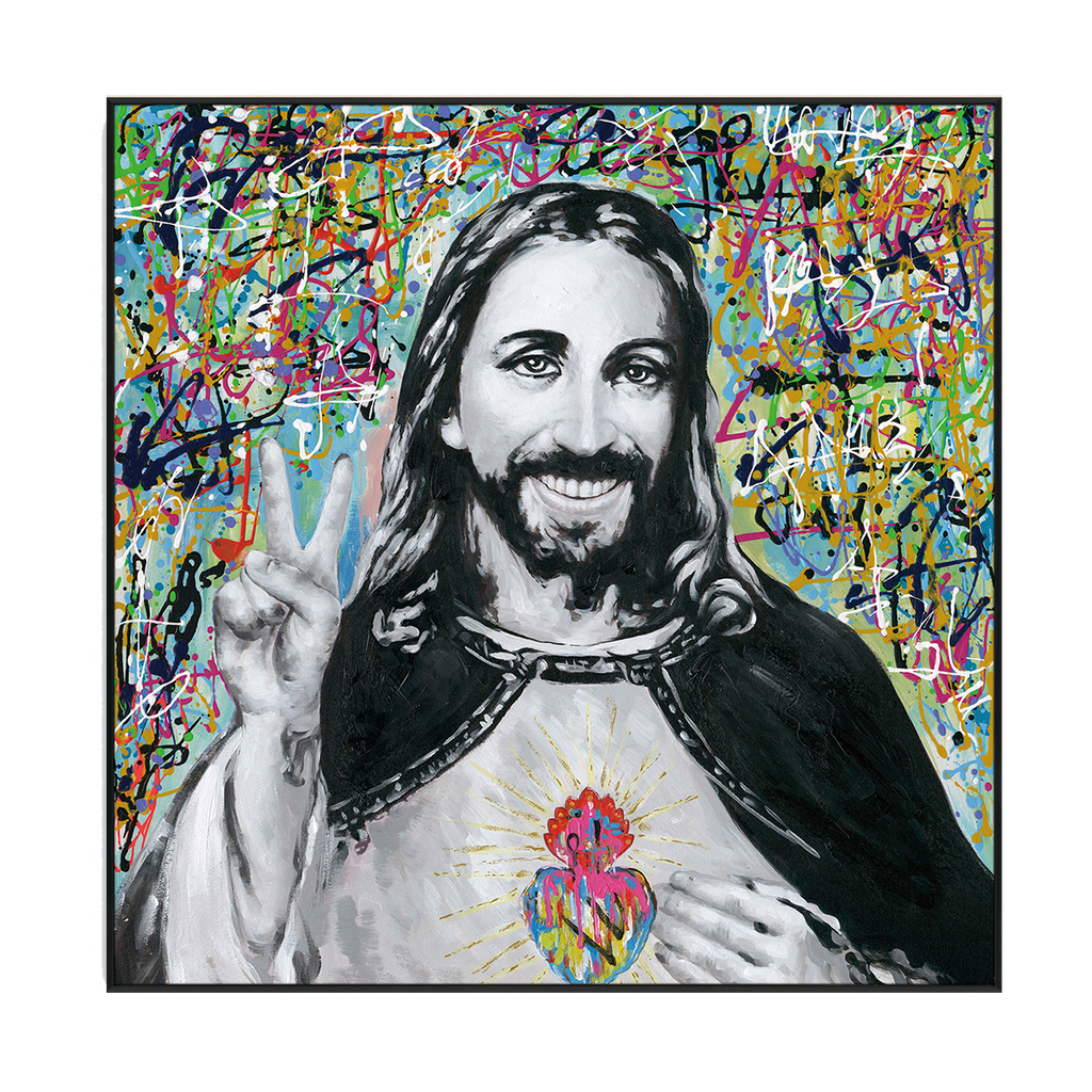 Sacred Heart Graffiti Jesus Painting #J2578