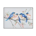Blossom Quartet Bluebirds on Spring Branch Painting #J2627