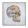 Colorful Floral Skull Painting #J2636