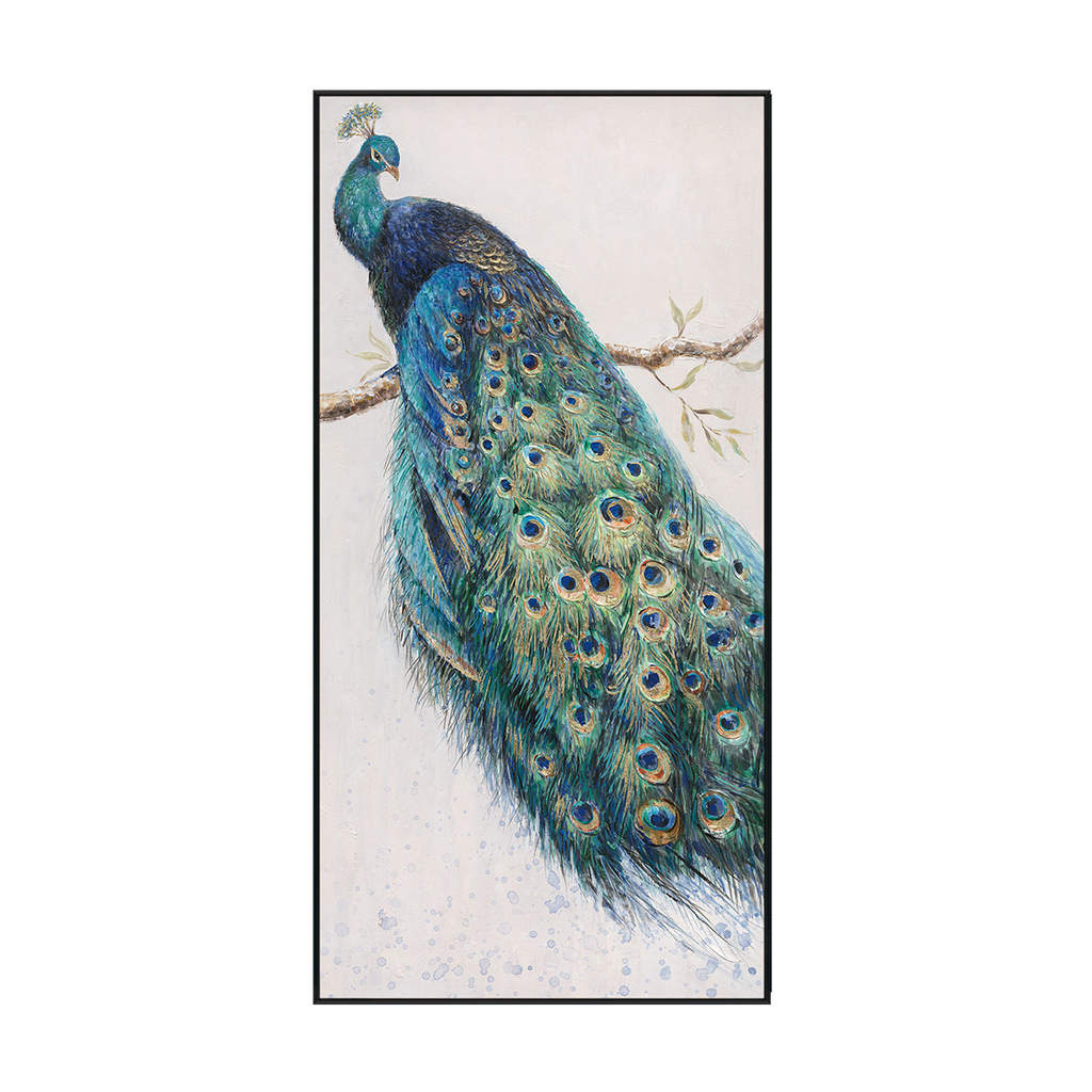 Majestic Peacock Gold Foil Painting #J3541
