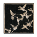 Hummingbirds in Midnight Flight Painting #J3556