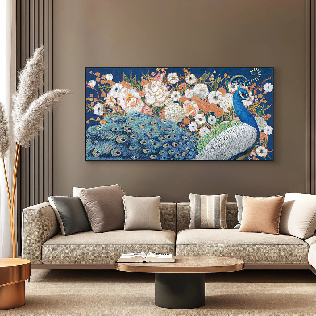 Peacock Bloom Harmony Painting #J3564
