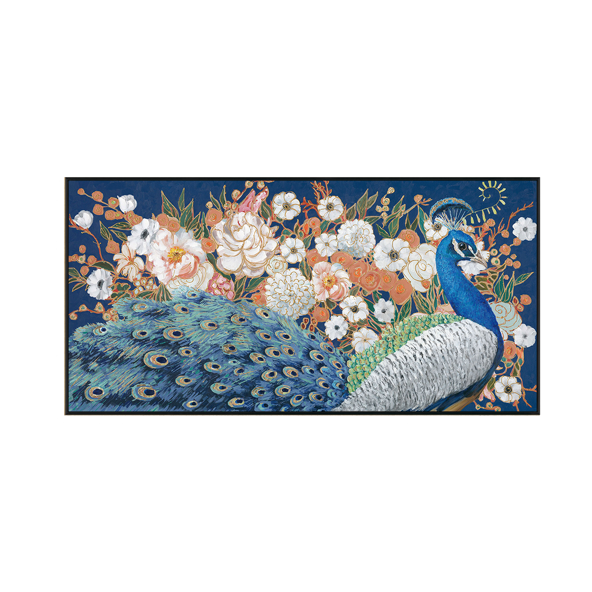 Peacock Bloom Harmony Painting #J3564