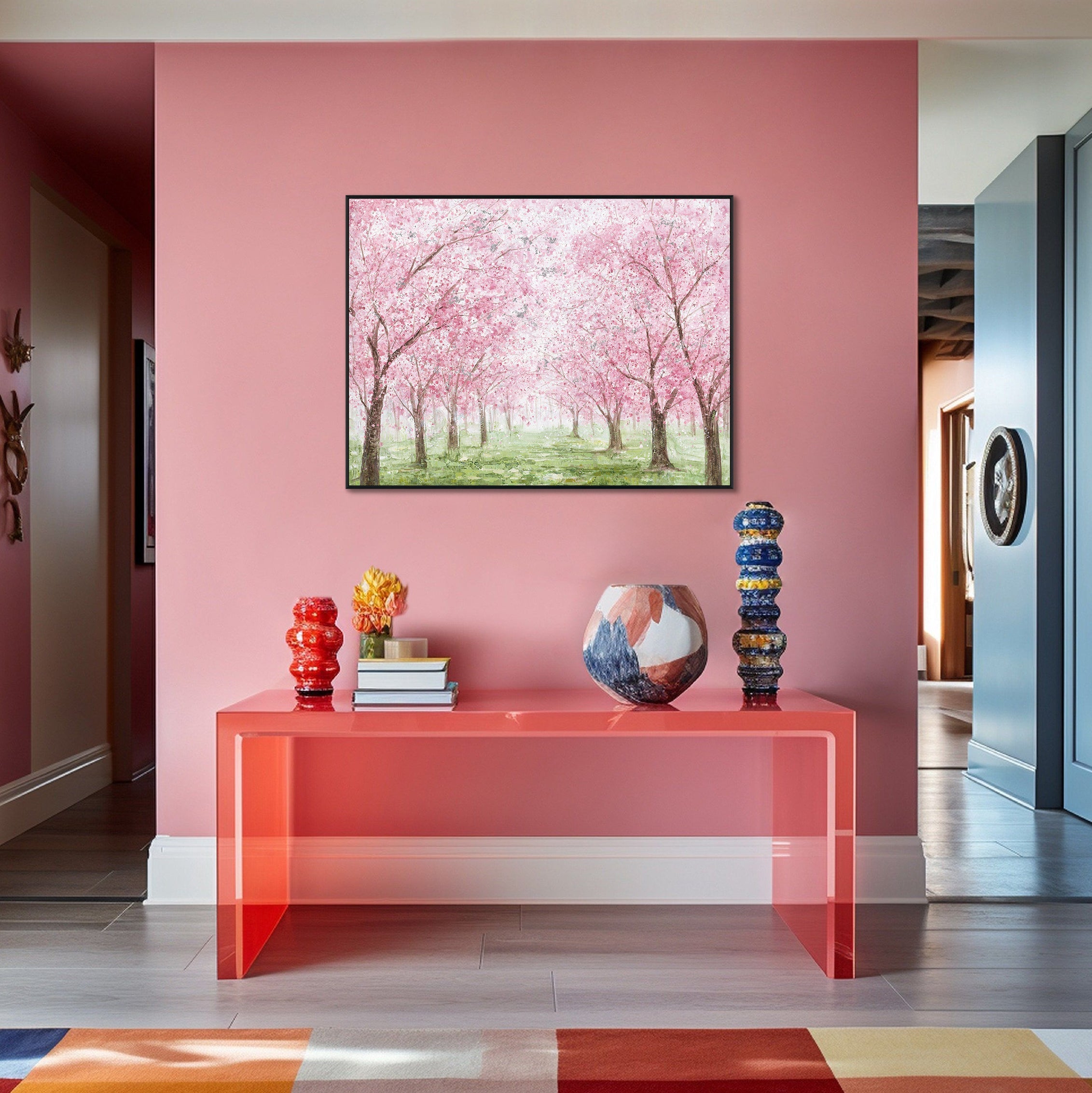 Blossom Path Cherry Painting #J3594