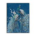 Moonlit Blue Peacocks Painting #J3612