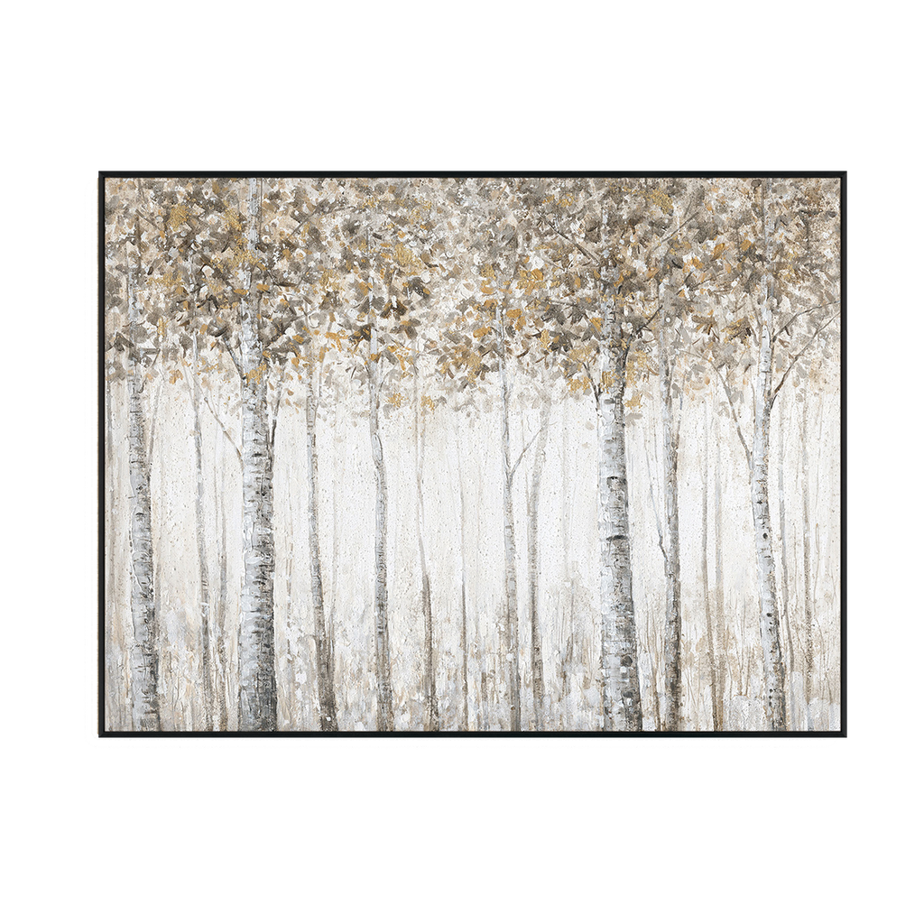 Golden Birch Forest Painting #J3714