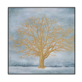 Golden Tree Blue Abstract Painting J4030