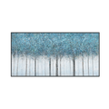 Blue Mist Forest Abstract Painting #J4193