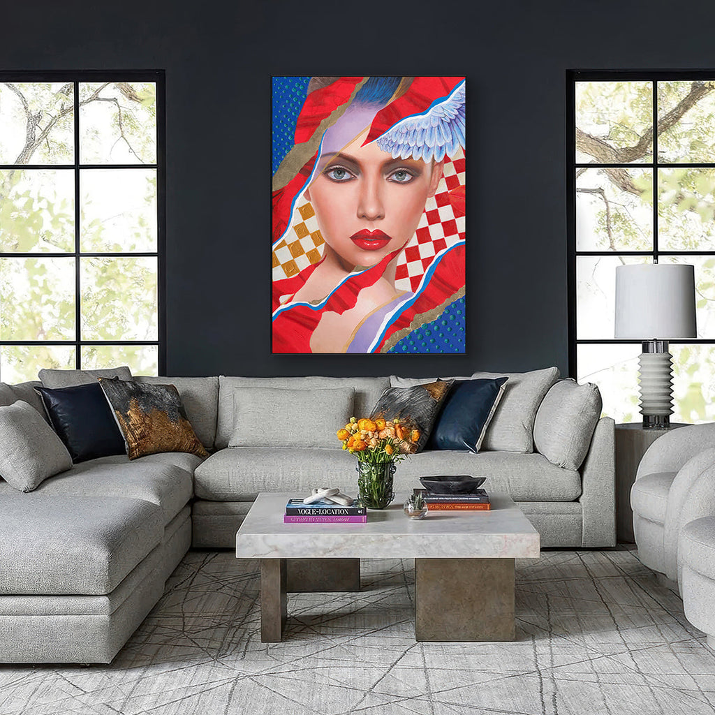 Fragments of Vision Contemporary Woman Portrait Painting #K2091