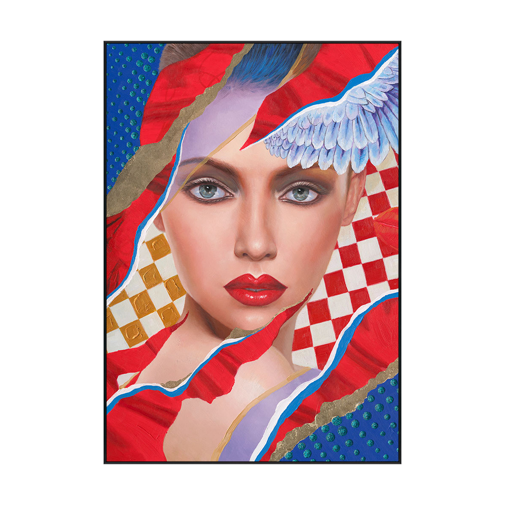 Fragments of Vision Contemporary Woman Portrait Painting #K2091