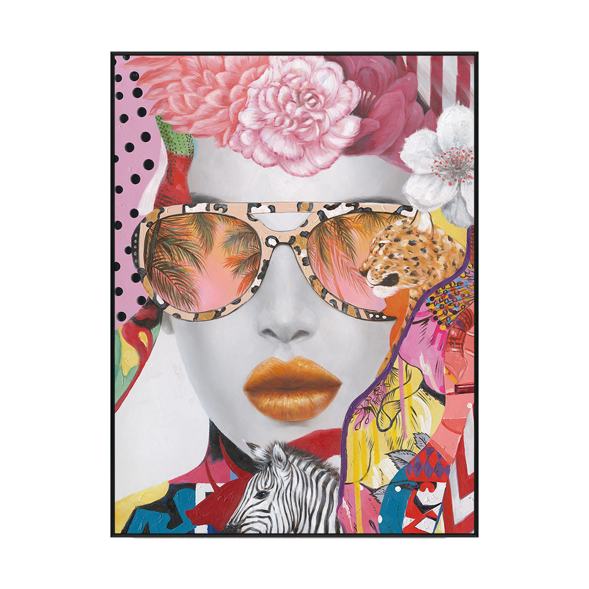 Tropical Glam Pop Art Portrait #K2559