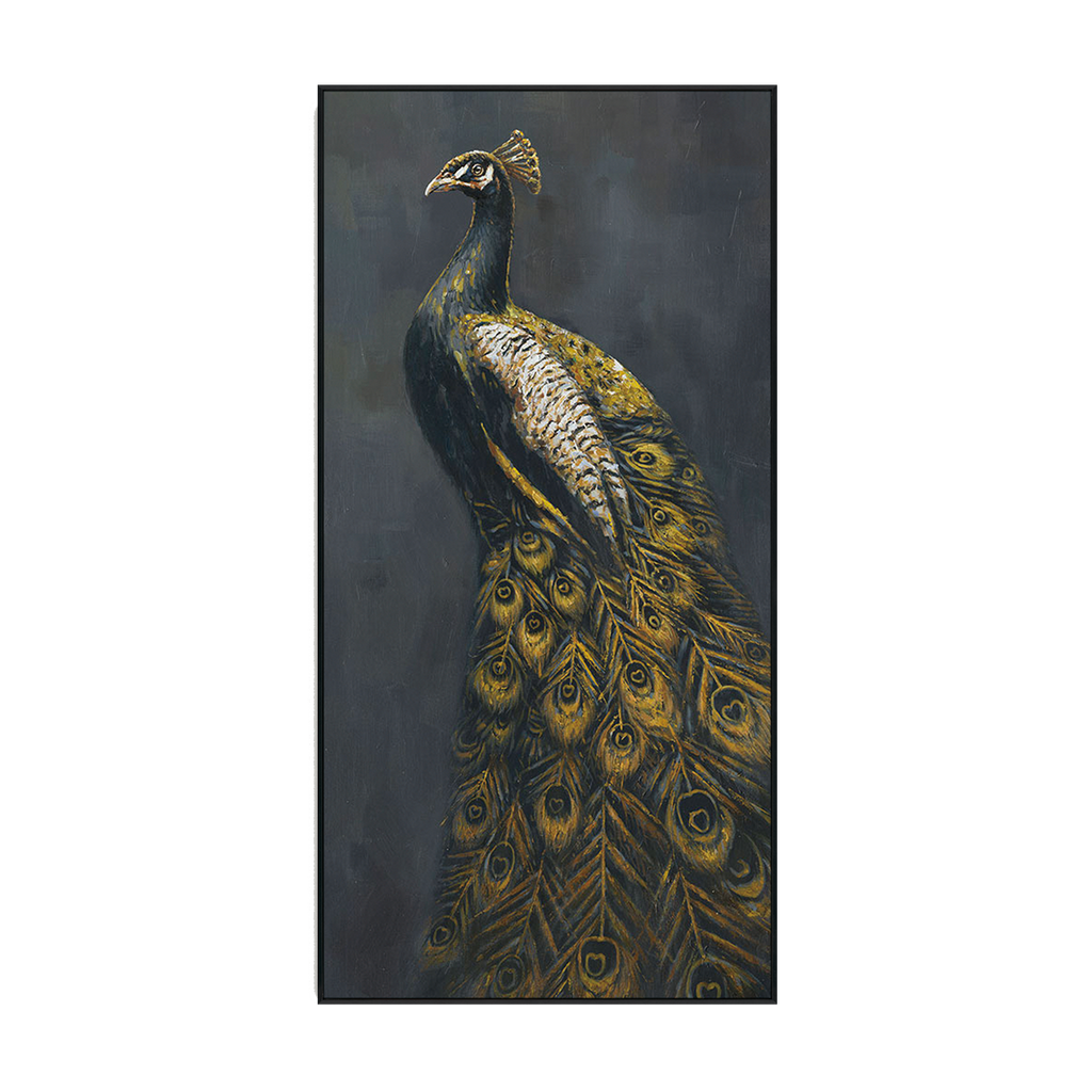 Golden Majesty Peacock Painting #K2649
