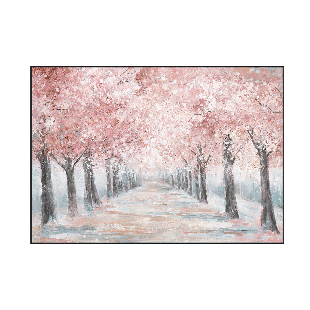Spring Whisper Pink Blossom Path Painting #K3581