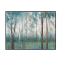 Tranquil Haze Blue Forest Landscape Painting #K3738