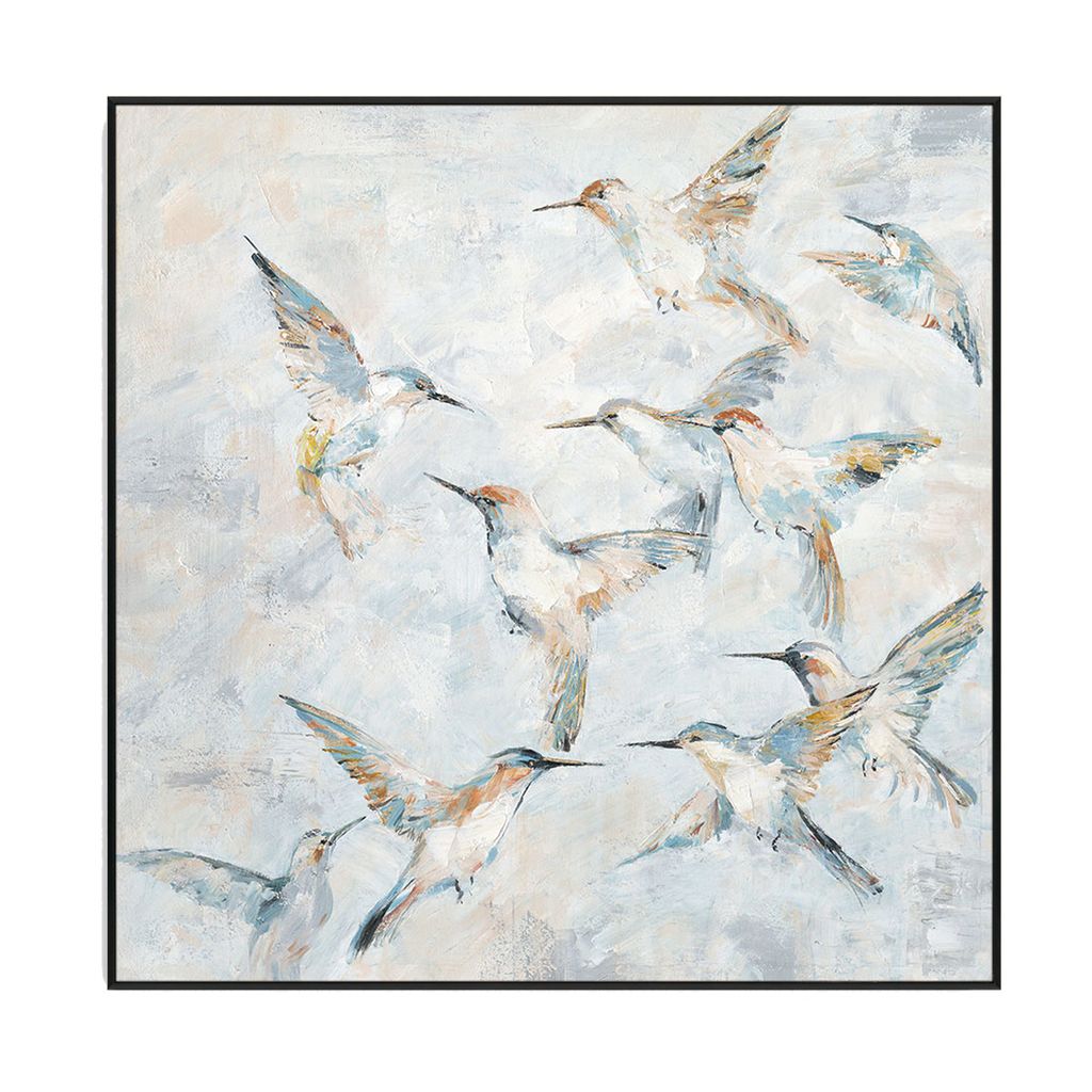 Whispering Hummingbird Abstract Painting #K3741