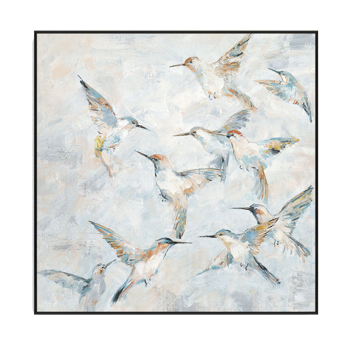 Whispering Hummingbird Abstract Painting #K3741