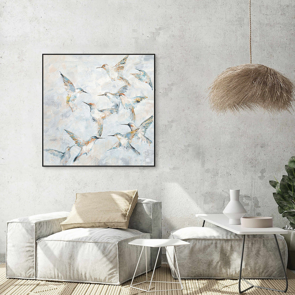 Whispering Hummingbird Abstract Painting #K3741