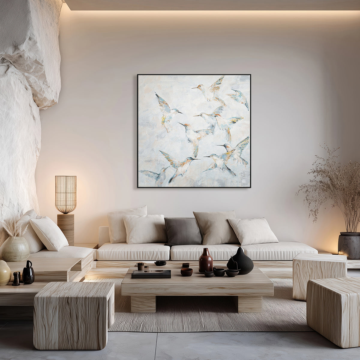 Whispering Hummingbird Abstract Painting #K3741