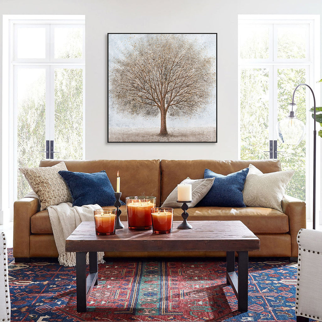 Golden Mist Grey Tree Painting #K4110