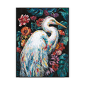 Tropical Elegance White Heron Painting #K5182