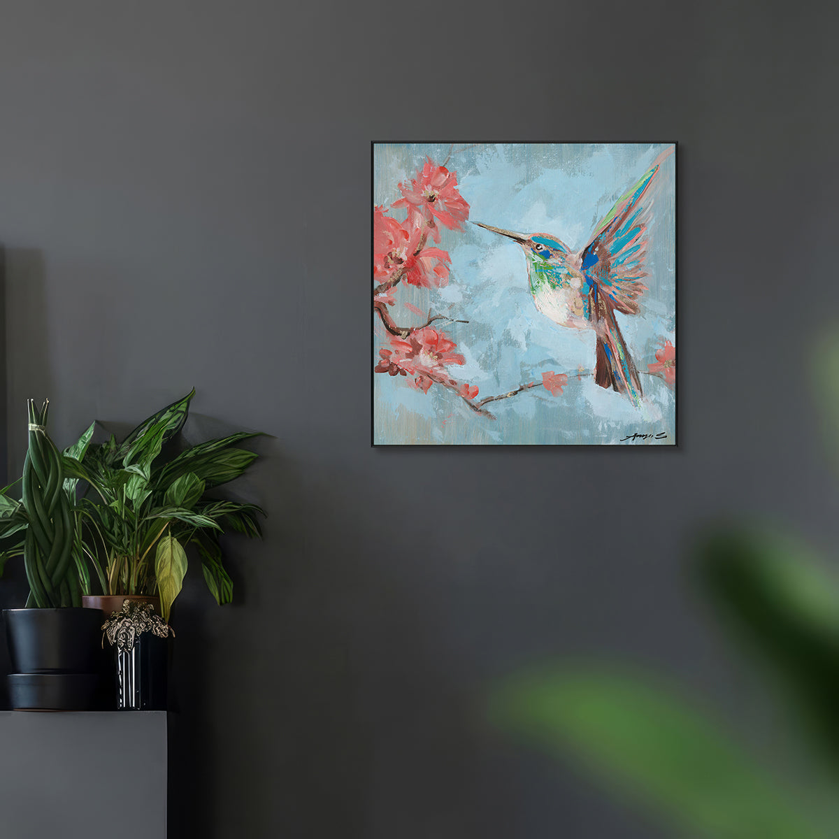 Blossom Hummingbird Painting #K5716