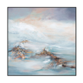 Whispering Tides Soft Ocean Abstract Painting #K5824