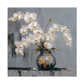 Orchid Elegance White Orchids on Grey Painting #M2723