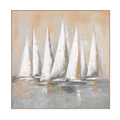 Morning Voyage Abstract Sailboat Painting #M3750