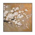 Golden Blossom Abstract Floral Painting #M3647