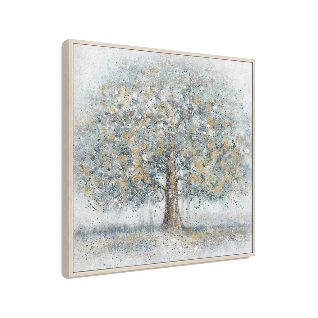 Misty Glow Blue Gold Tree #L0560