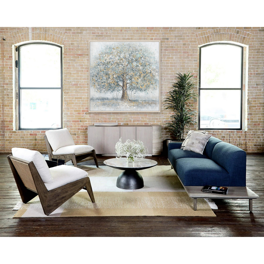 Misty Glow Blue Gold Tree #L0560