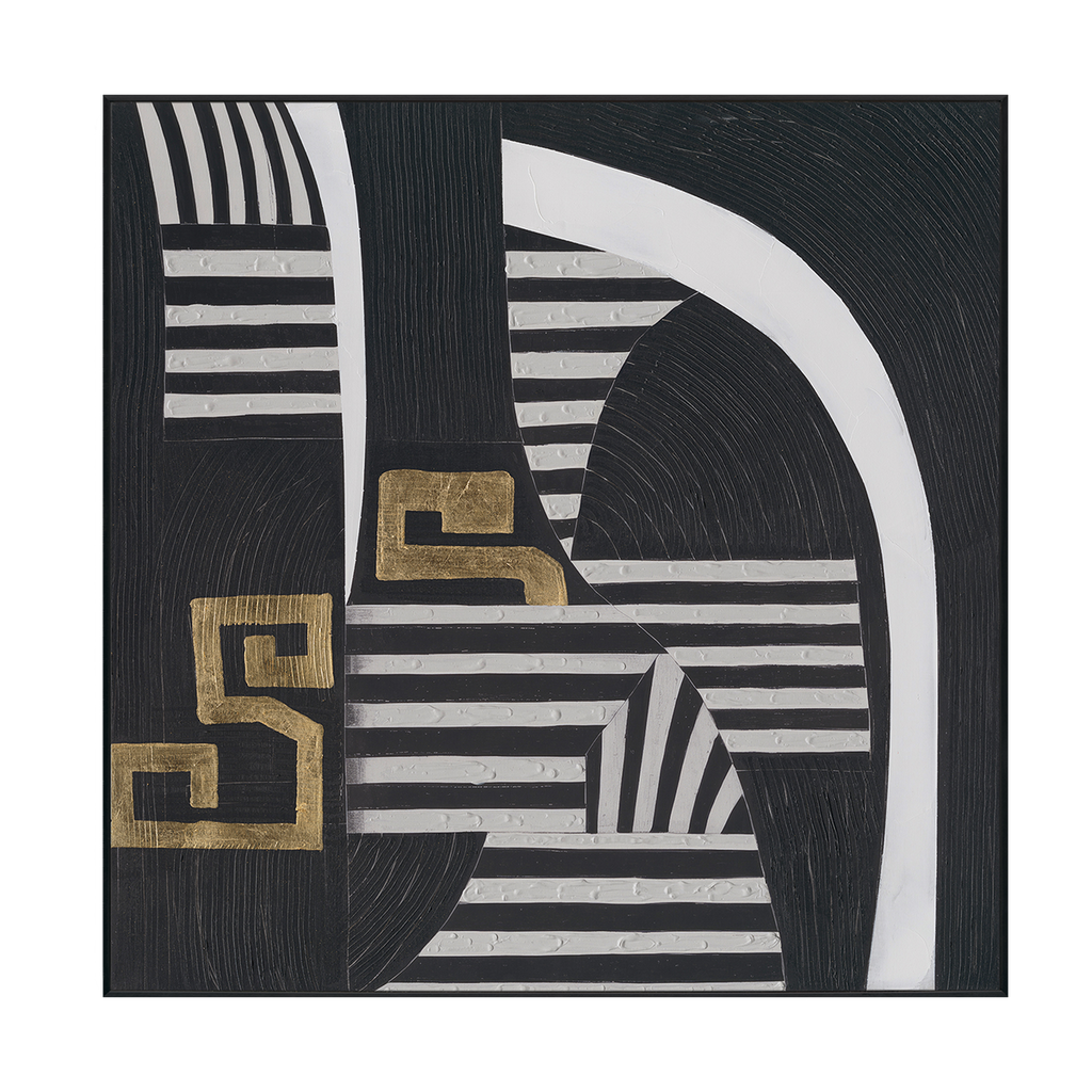 Golden Rhythm Black White Geometry #M2628