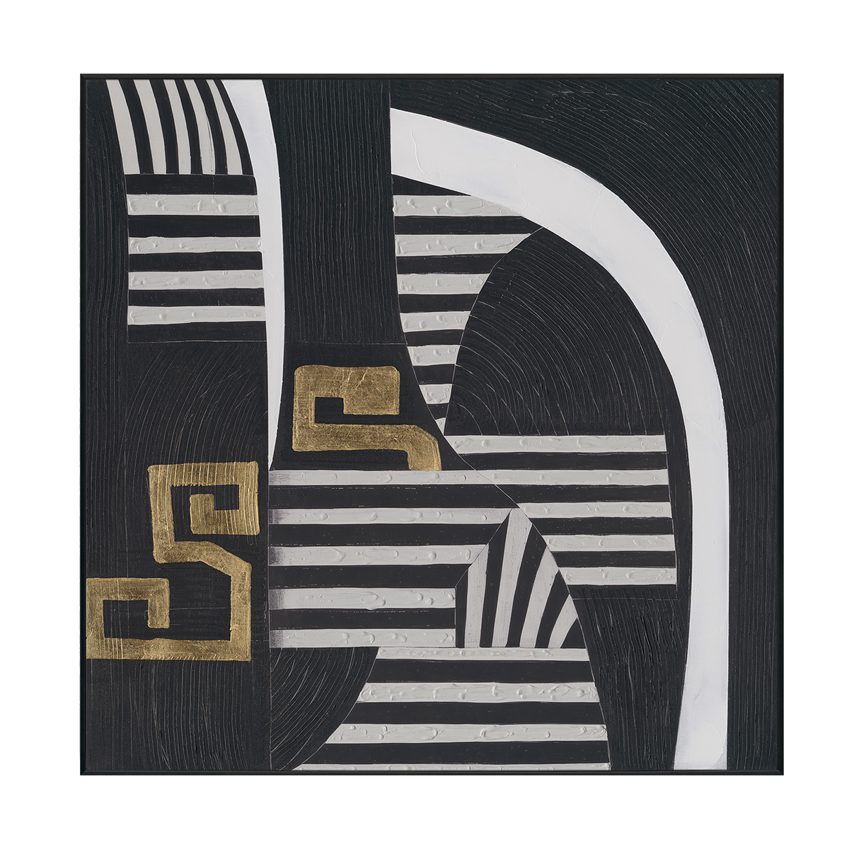 Golden Rhythm Black White Geometry #M2628