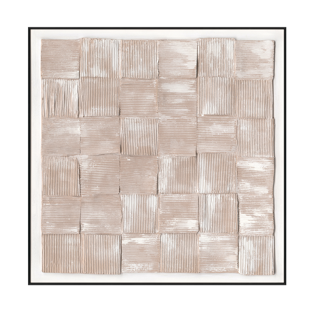 Desert Weave Beige Textured Painting #M4780