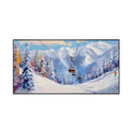 Winter Ski Resort Painting