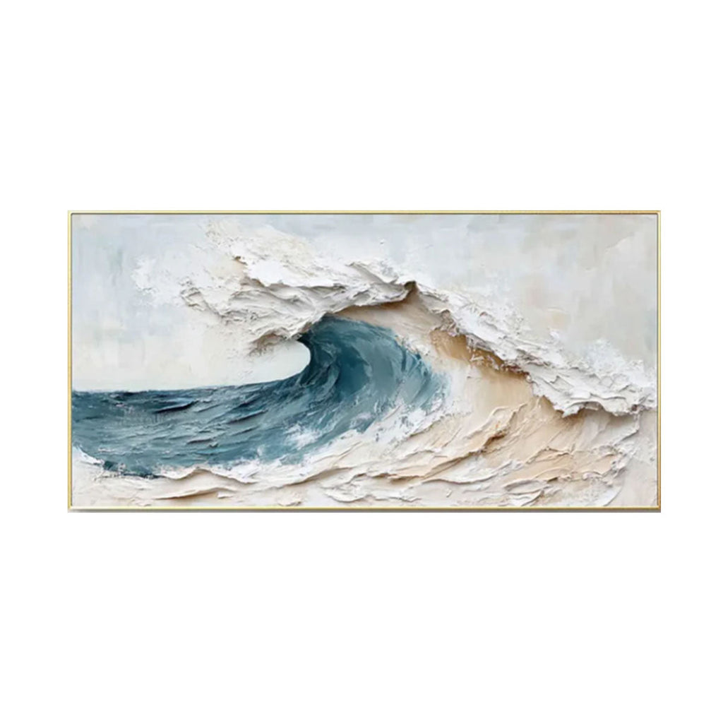 Ocean Crest Textured Wave Painting
