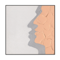 Silent Duality Minimalist Face Texture Painting #L2114