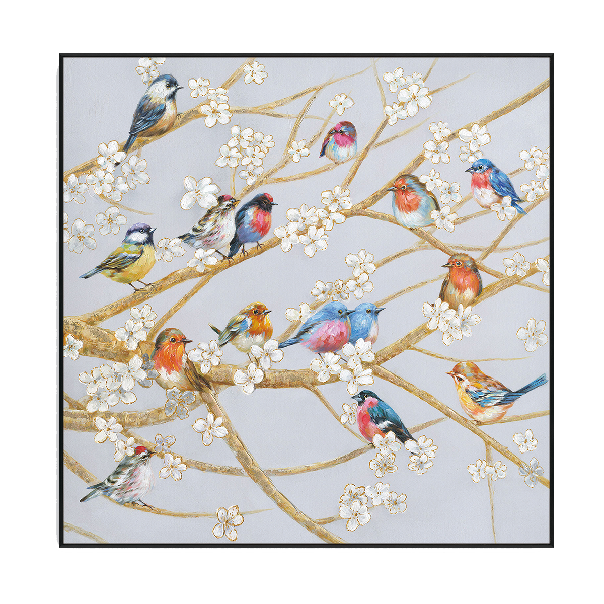 Spring Melody Birds Painting #L2505