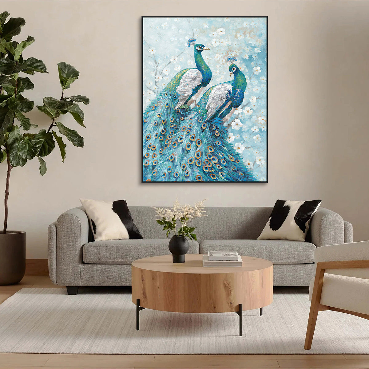 Blossom Majesty Peacock Painting #L3518