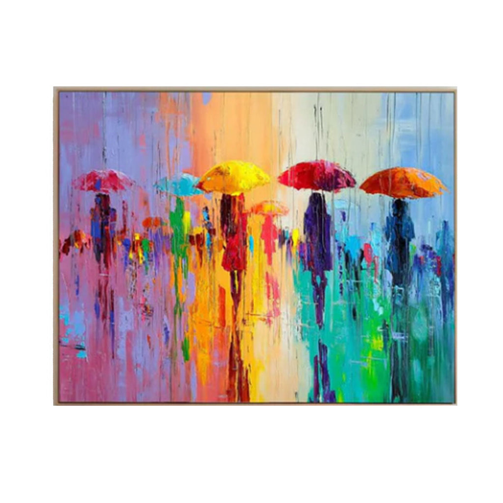 Colorful Umbrella Abstract Painting