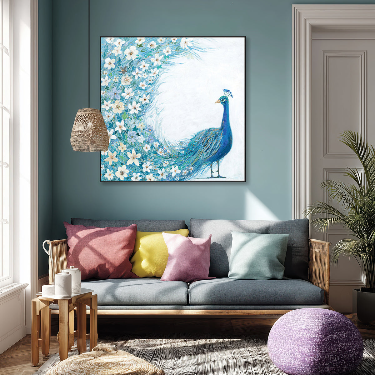 Blossom Grace Peacock Painting #L5516