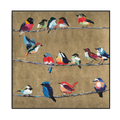 Golden Harmony Bird Painting #L5903