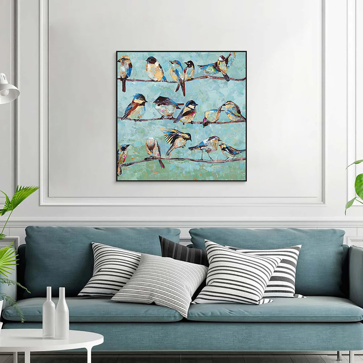 Emerald Breeze Bird Painting #L5912