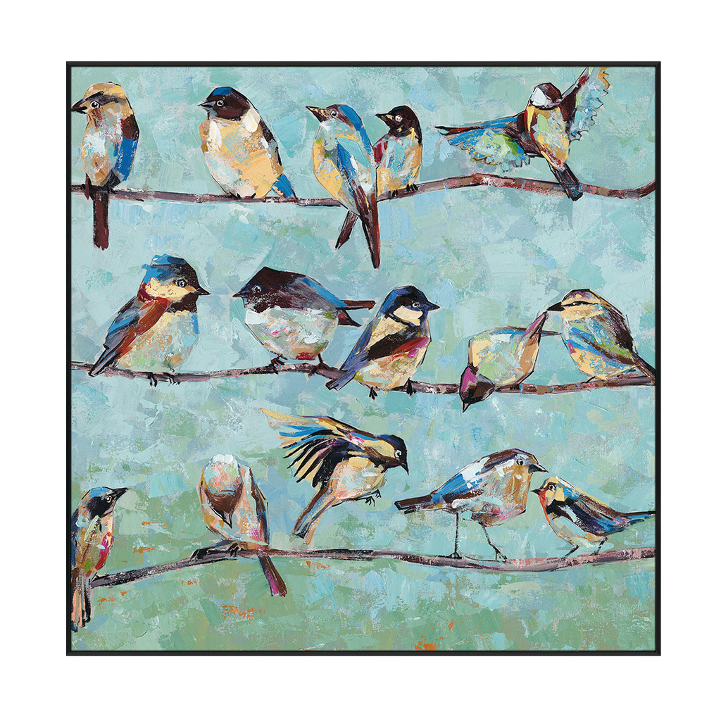 Emerald Breeze Bird Painting #L5912