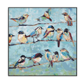 Mint Melody Bird Painting #L5913