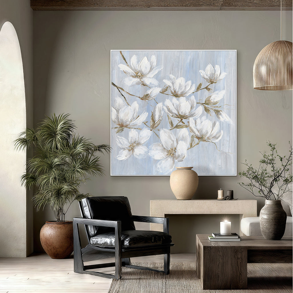 Pure Bloom Magnolia Textured Painting #M0508