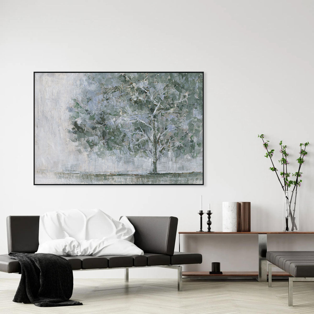 Silent Tree Abstract Nature Painting #M0591