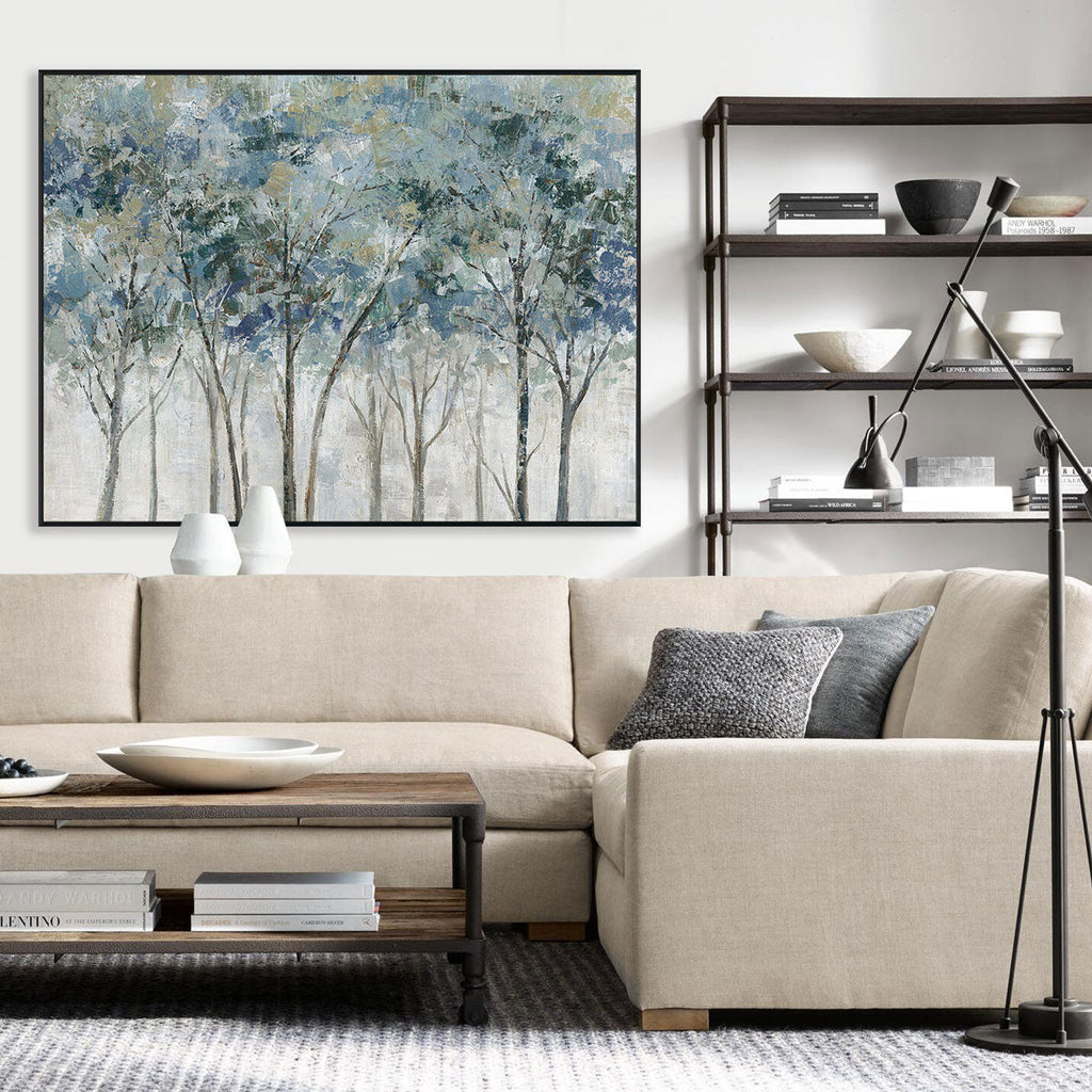 Forest Whispers Abstract Trees Painting #M0594