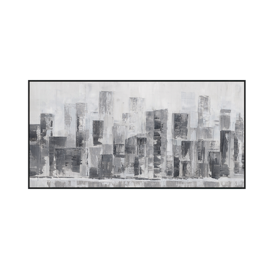 Shades of City Monochrome Abstract Painting #M0598