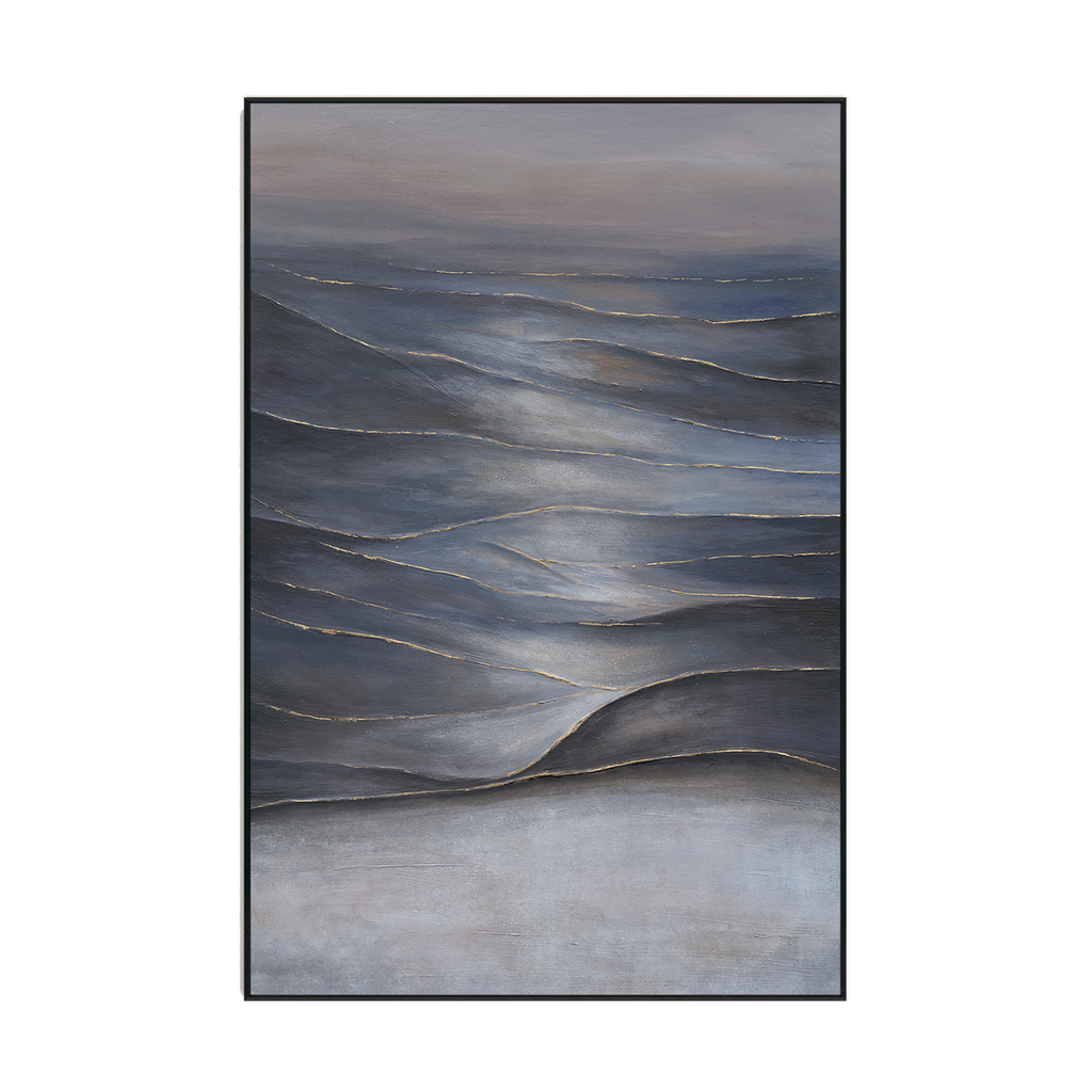 Golden Horizon Abstract Landscape Painting #M0704